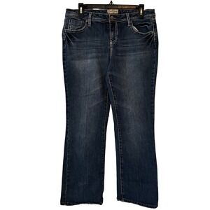 Earl Jeans Women's Denim Jeans 12P Bootcut Pocket Embellished Detail Low Rise